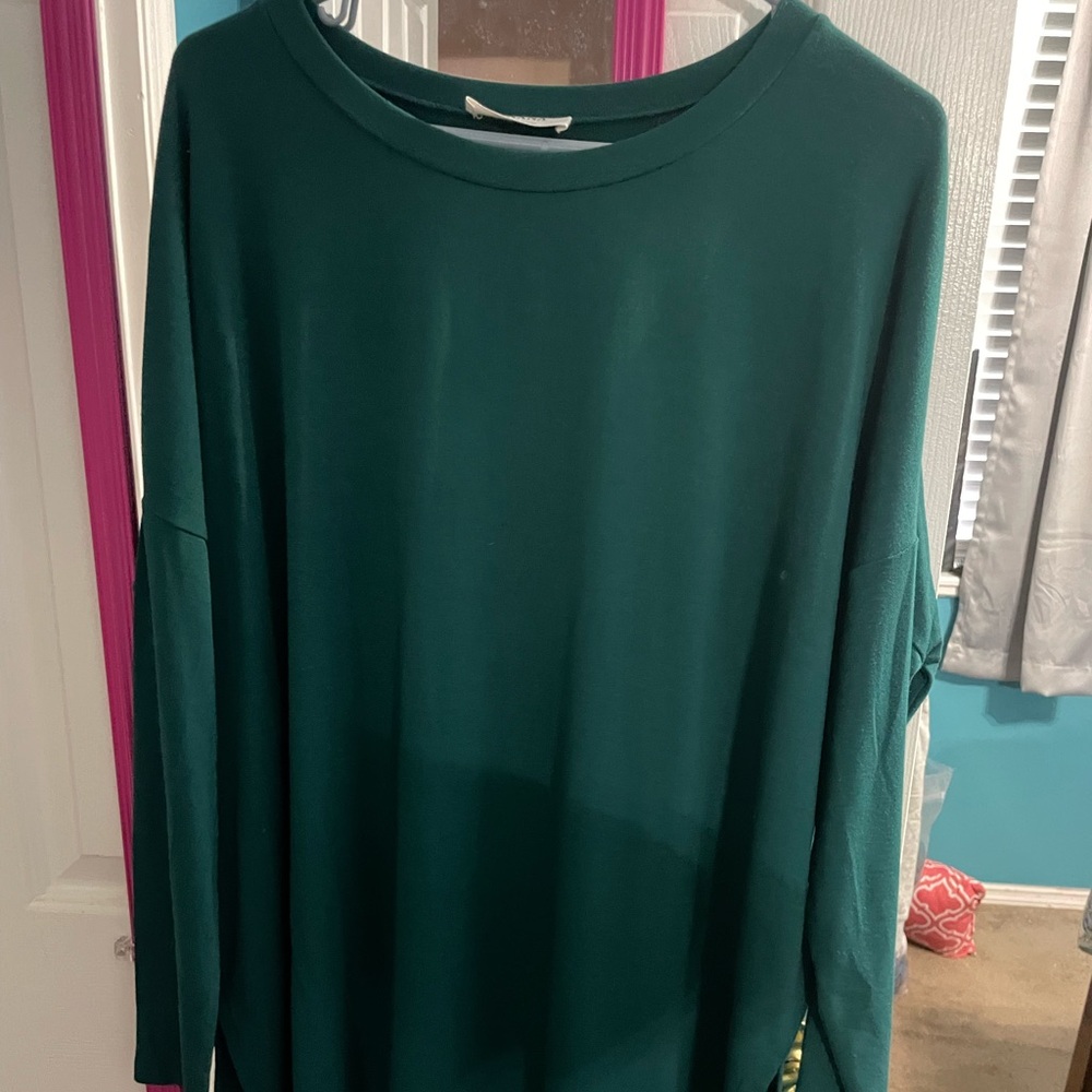 Zenana Outfitters Teal Sweatshirt